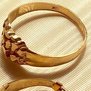 10k gold nugget rings
